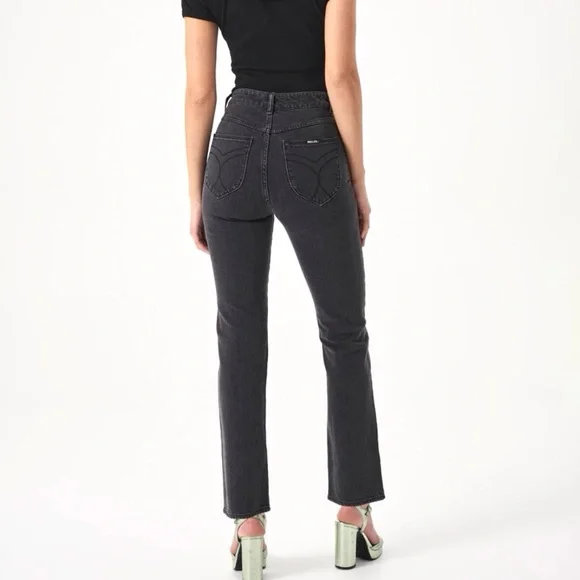 ROLLA’S Original Straight 27 Black Peachy Booty Butt Pockets Sexy Aussie S Petit - Picture 3 of 14